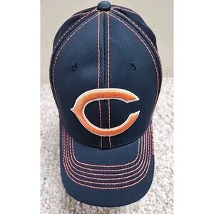 NFL Chicago Bears Hat / Cap Size M-L Stretch Embroidered Navy